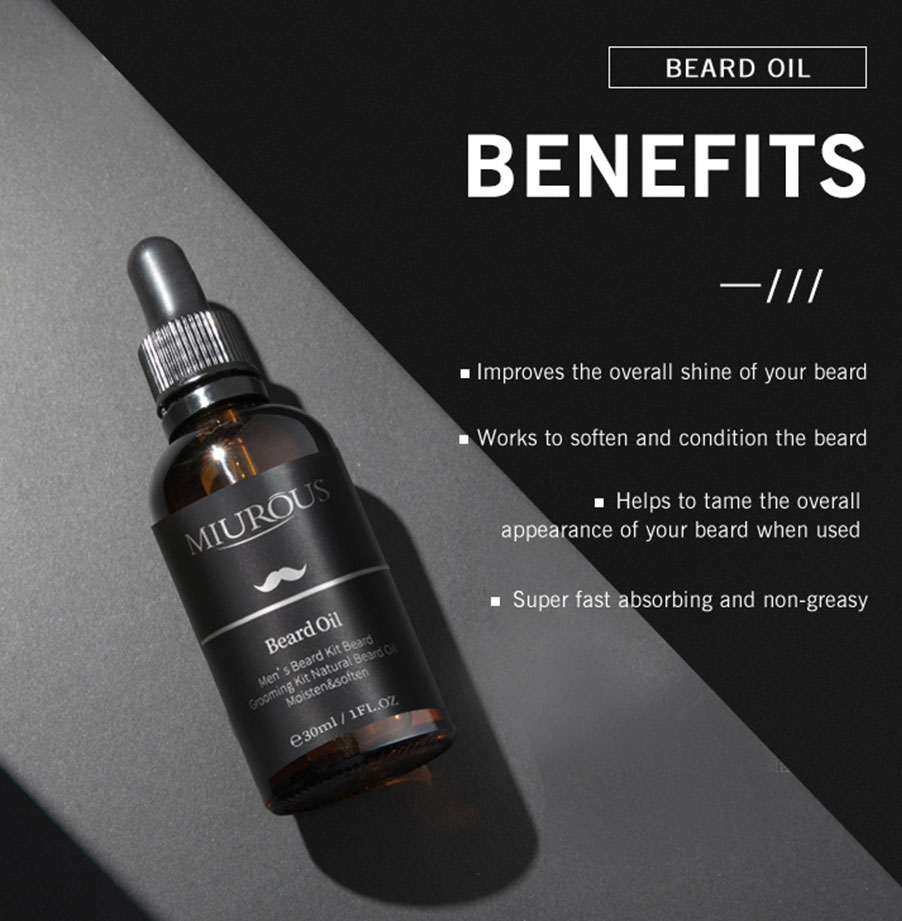 Nenhum teste animal Smoothing Men Beard Oil